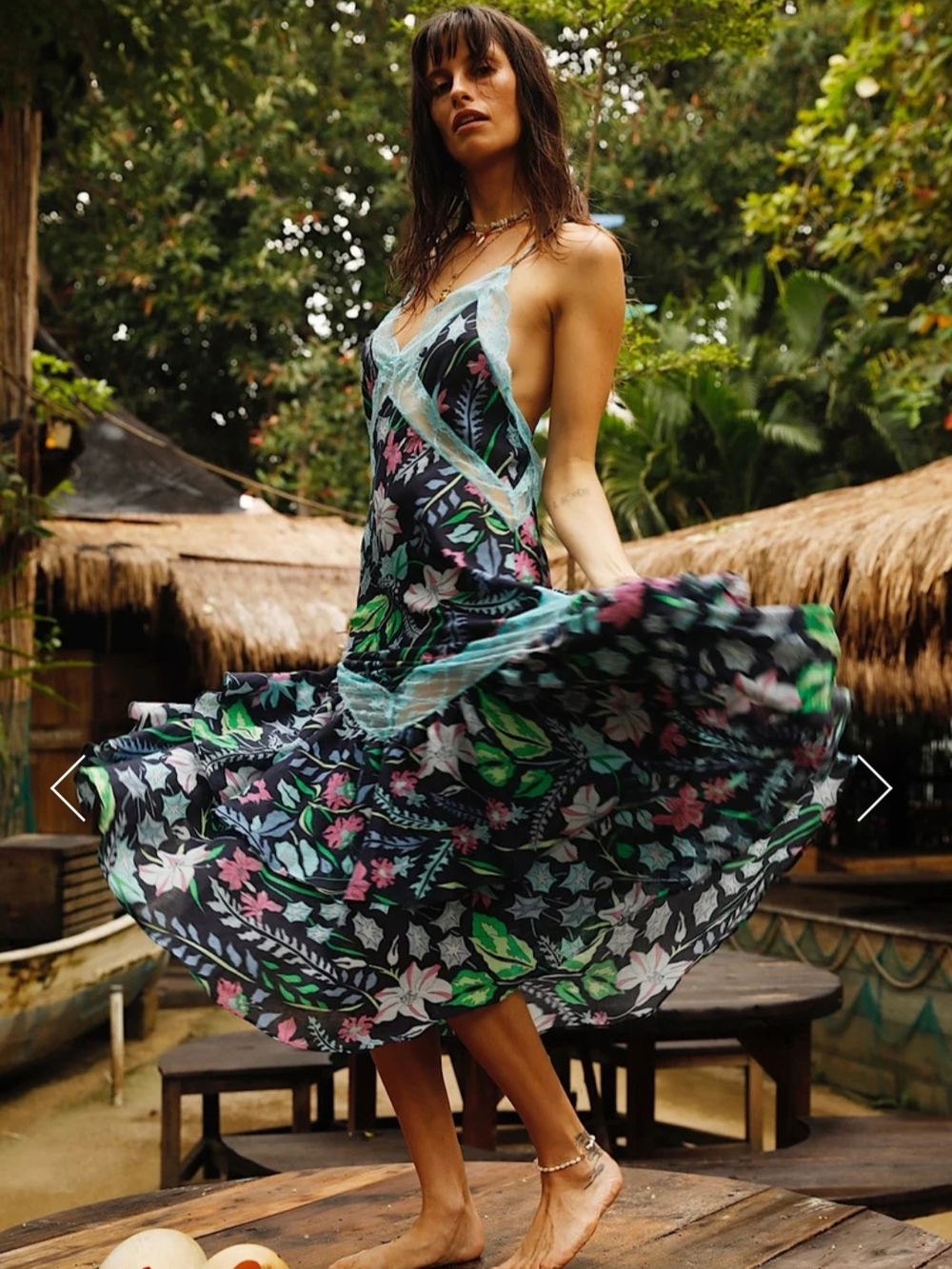 Chasing Unicorns Come Alive Backless Floral Cotton Maxi Dress | NWT | Medium
